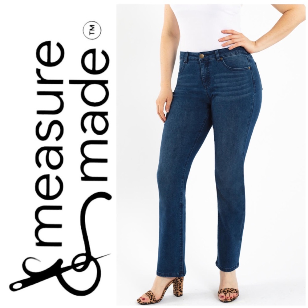 Measure And Made Straight Jean Dark Wash Jeans Size 8 Fit 3 New With Tags